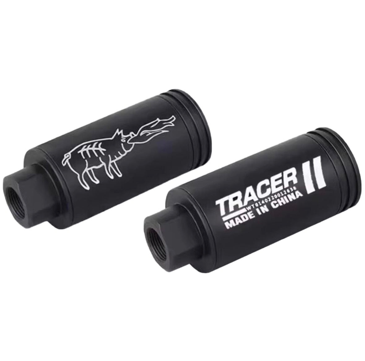 Metall Schalldämpfer mit Licht