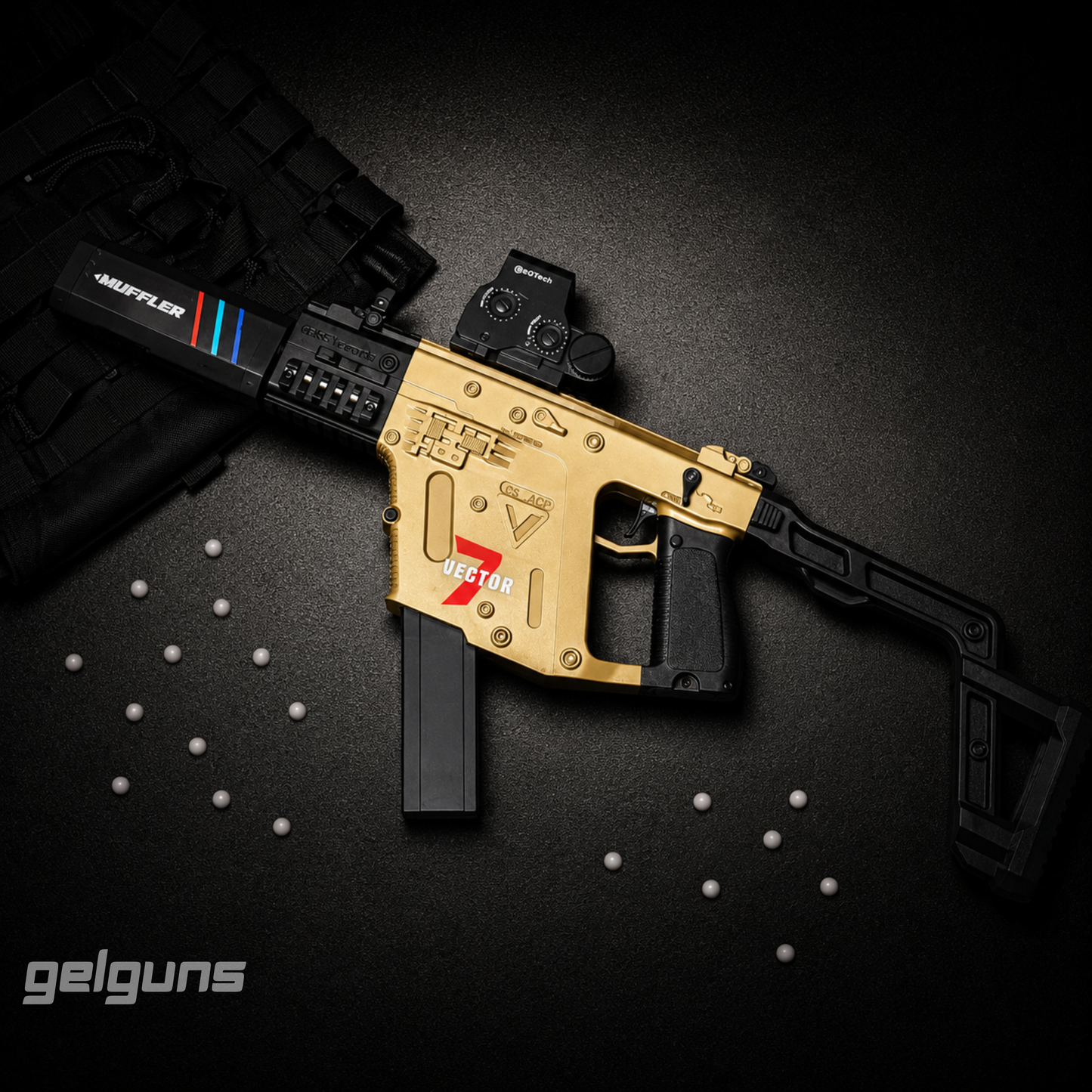 Vector Leuchtender Gelblaster
